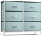 Sorbus 6 Drawers Dresser- Storage Unit with Steel Frame, Wood Top, Fabric Bins - for Bedroom, Closet, Office and more